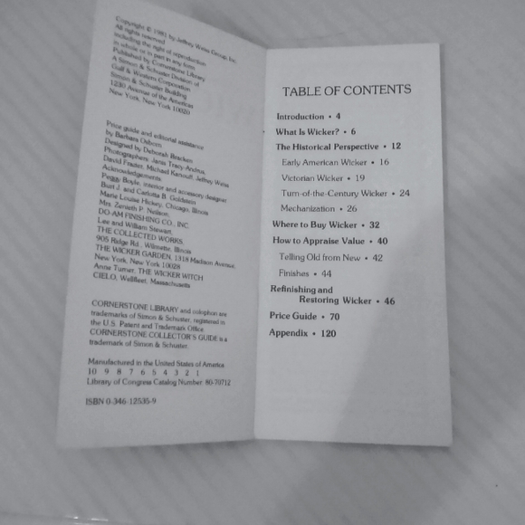 Cornerstone Collector's Guide to Wicker 1981 - Picture 3 of 4